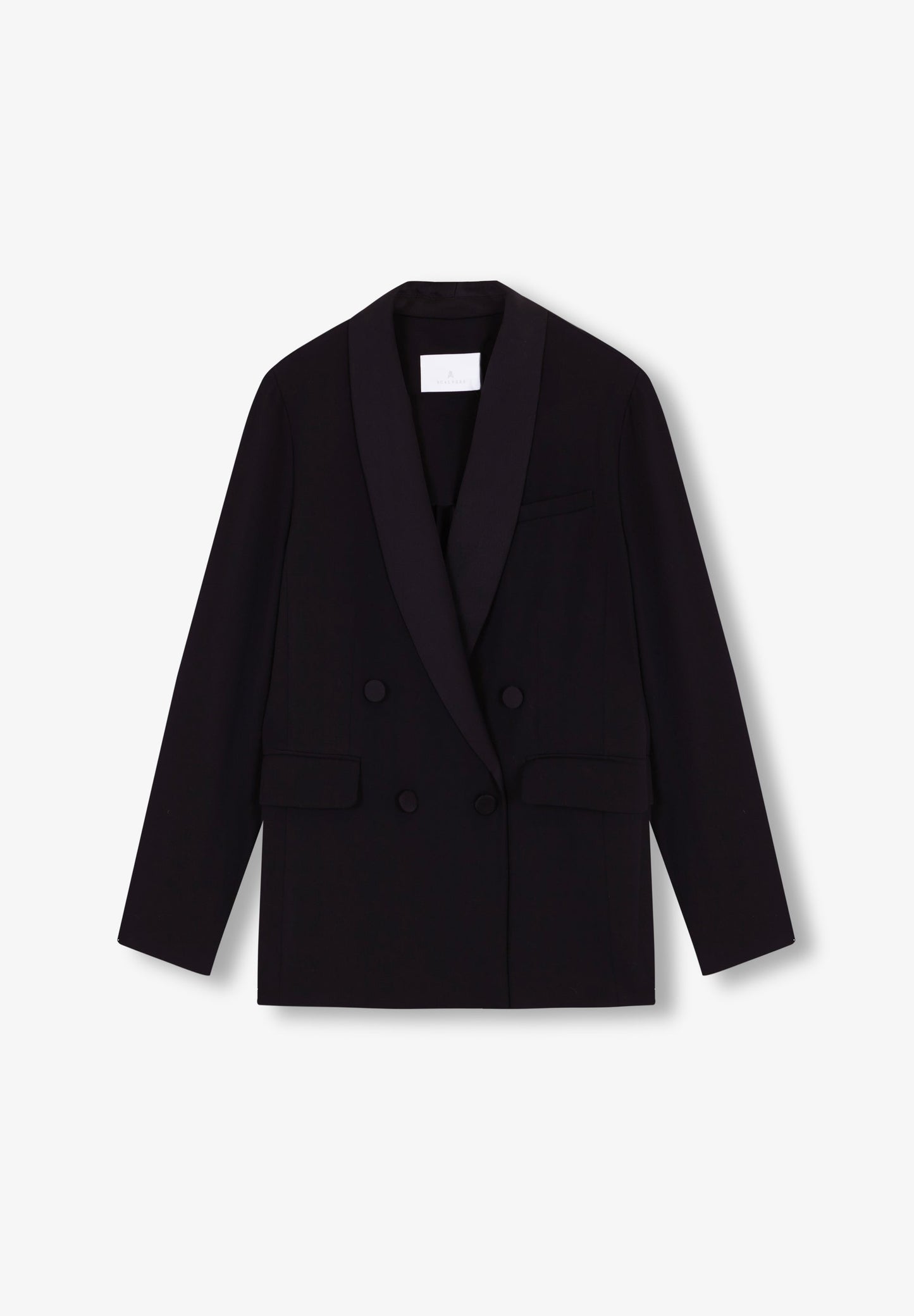 TUXEDO-STYLE DOUBLE-BREASTED BLAZER