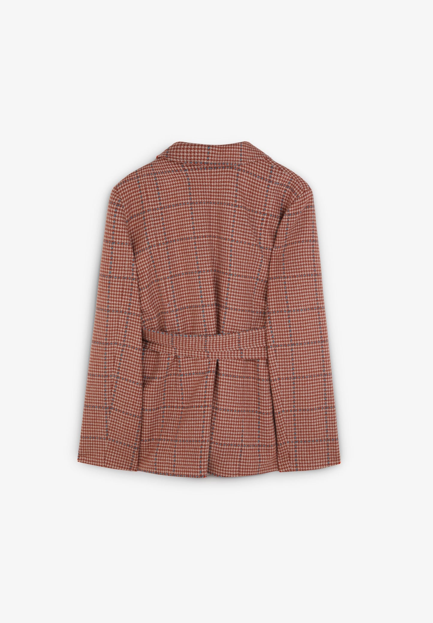CHECK BLAZER WITH BELT