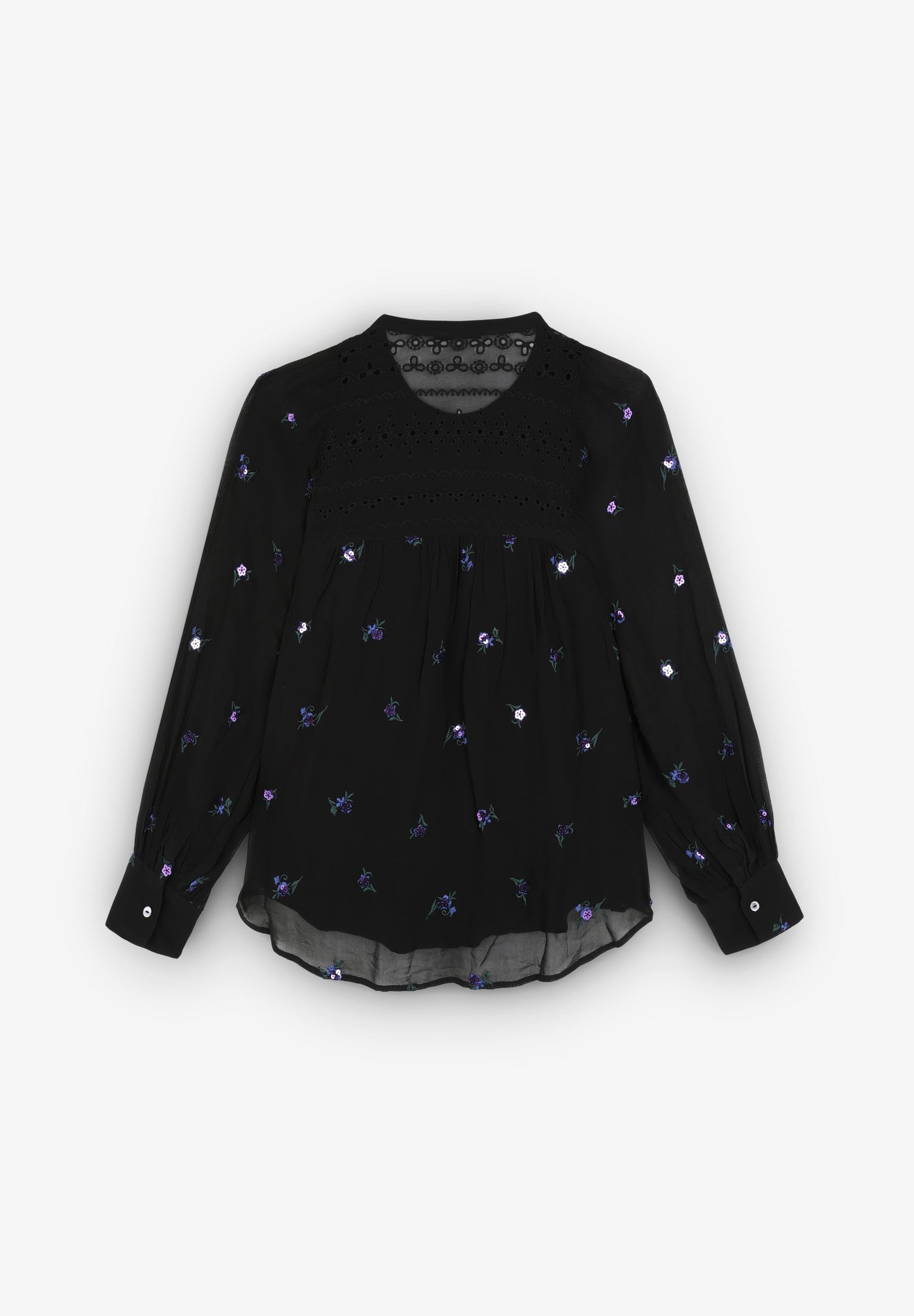 BLOUSE WITH FLORAL DETAIL