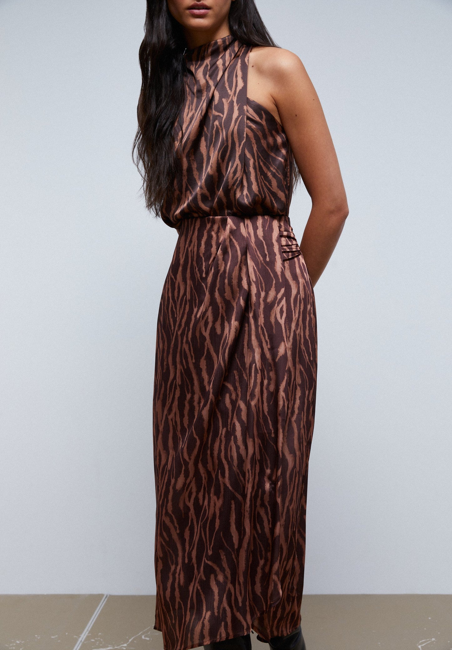 ASYMMETRIC ZEBRA BLOUSE