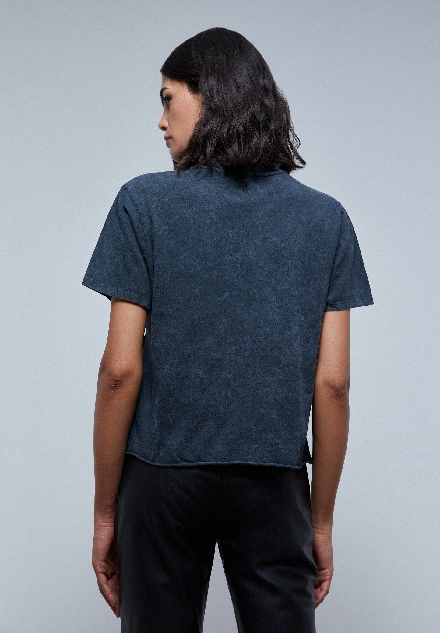 FADED T-SHIRT WITH SIDE PLEAT