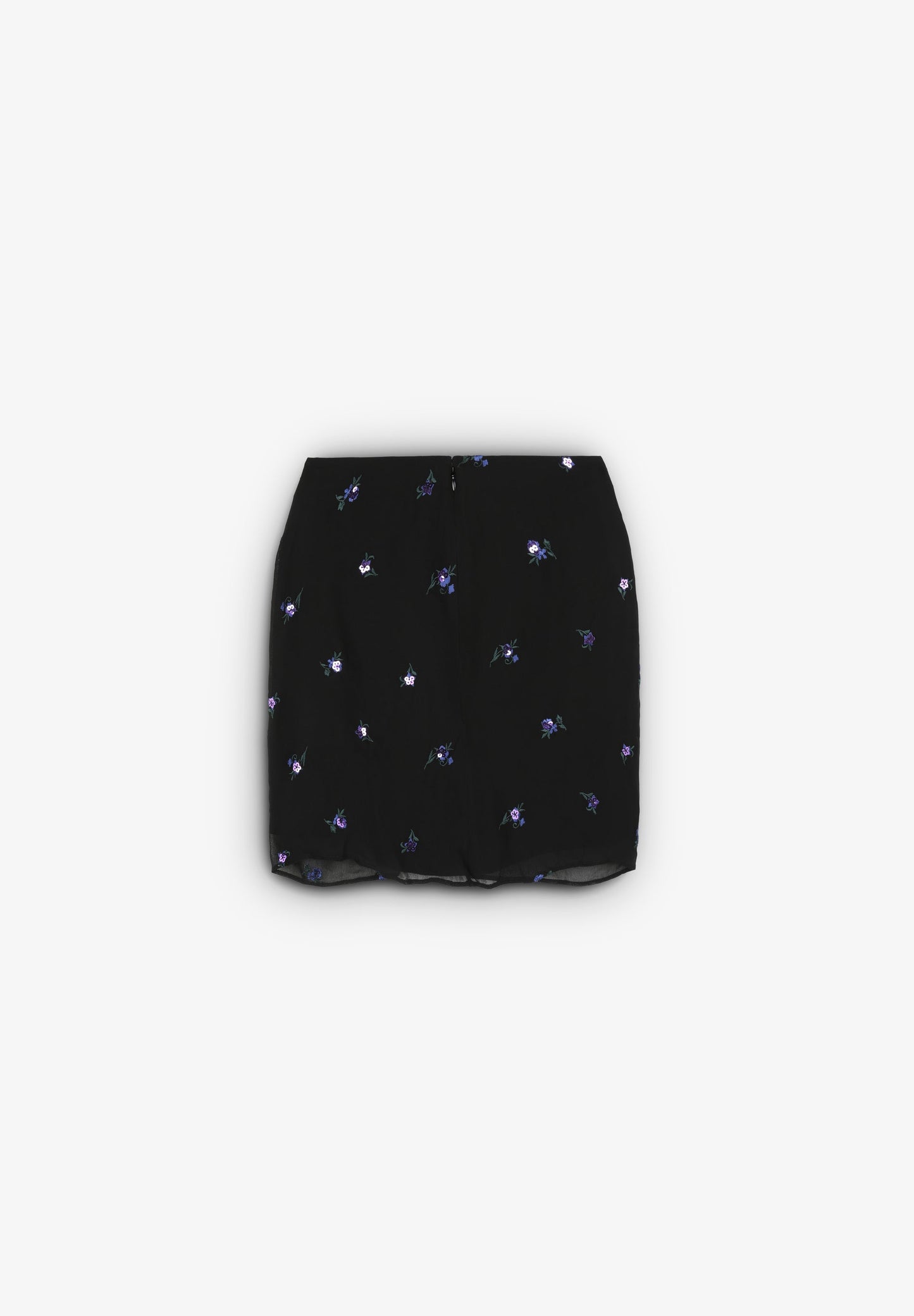 MINI SKIRT WITH KNOT AND FLORAL DETAIL