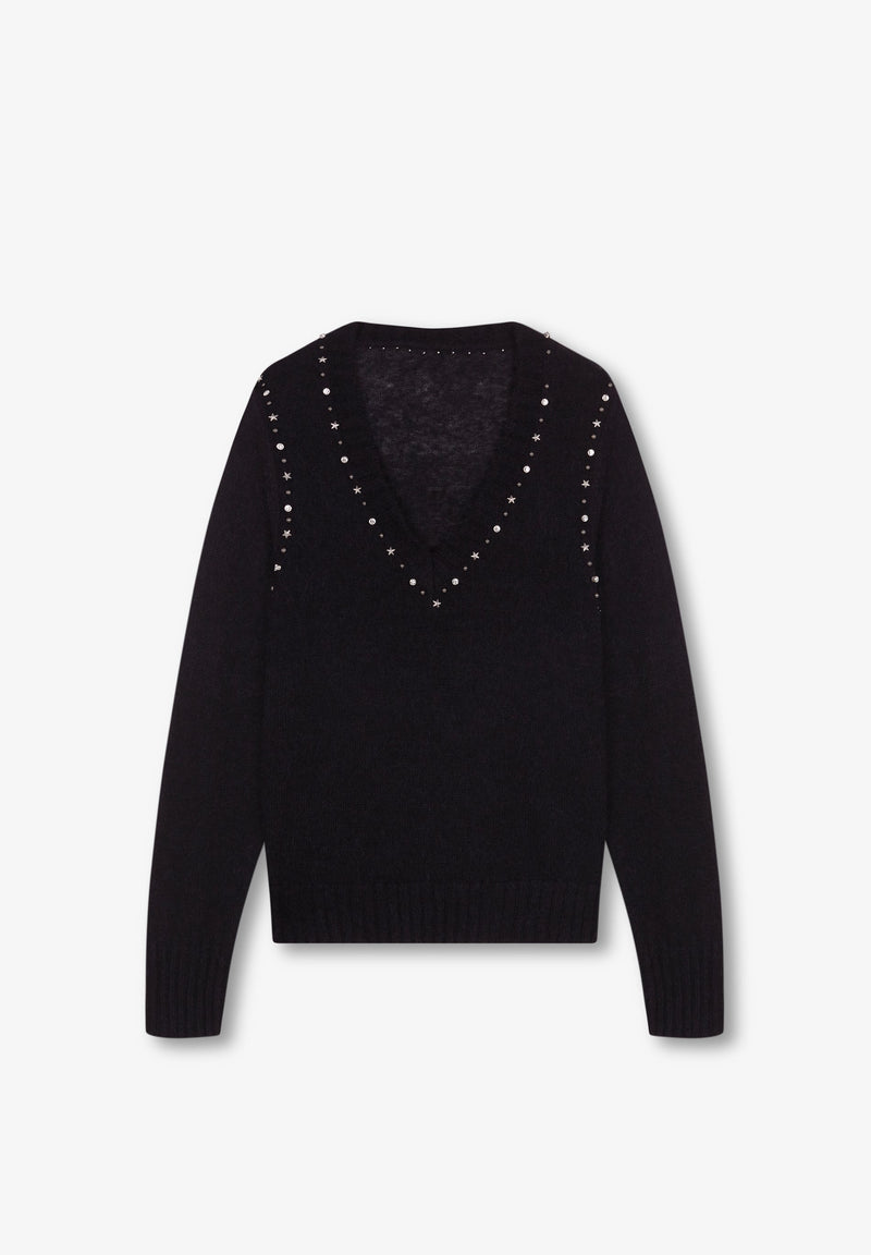 KNIT SWEATER WITH STUDS – Scalpers ROW