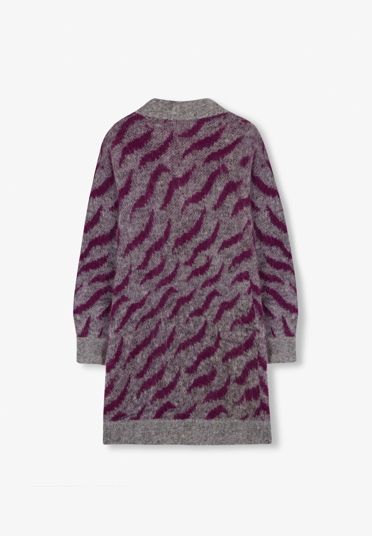 ANIMAL PRINT KNIT CARDIGAN