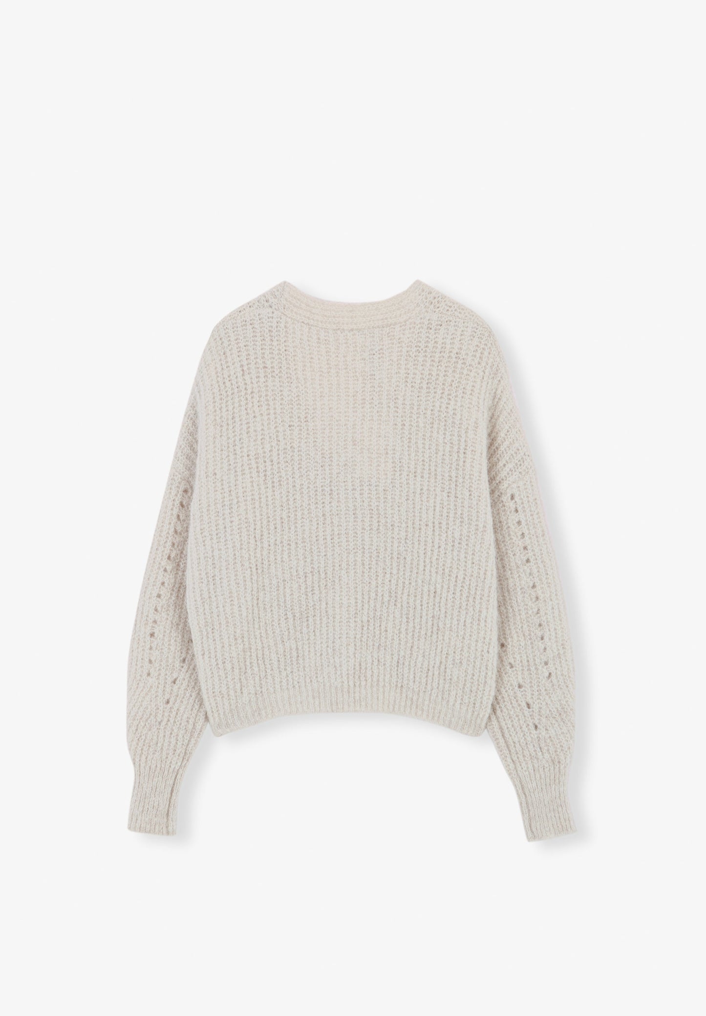 RIBBED CARDIGAN WITH DETAILS