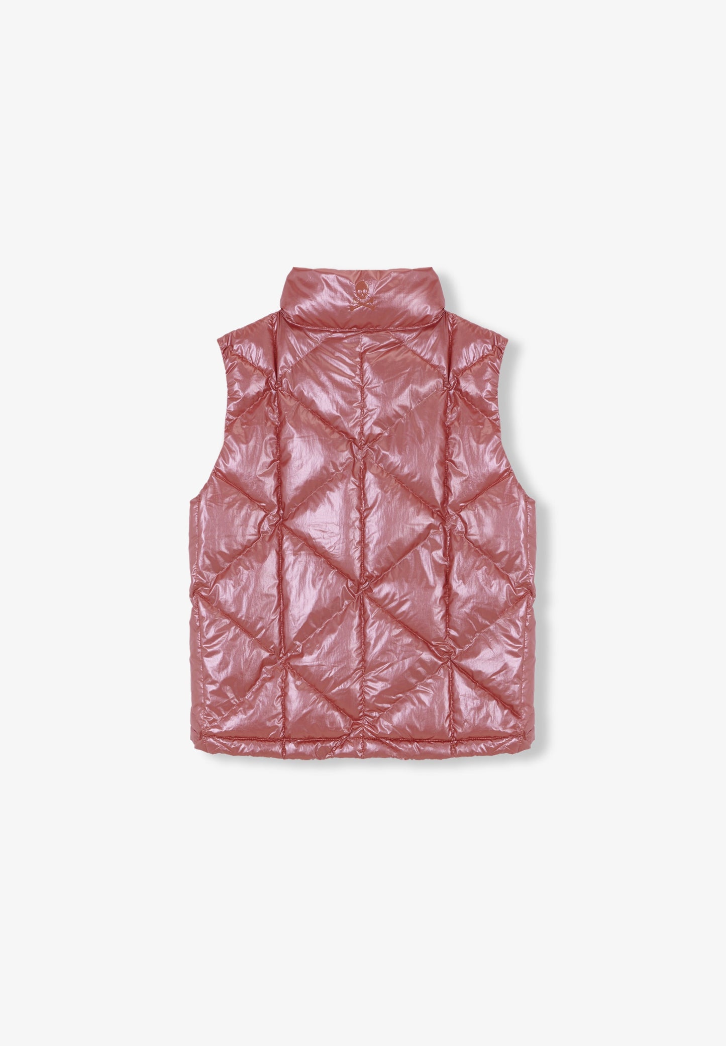 PUFFER VEST WITH HIGH COLLAR
