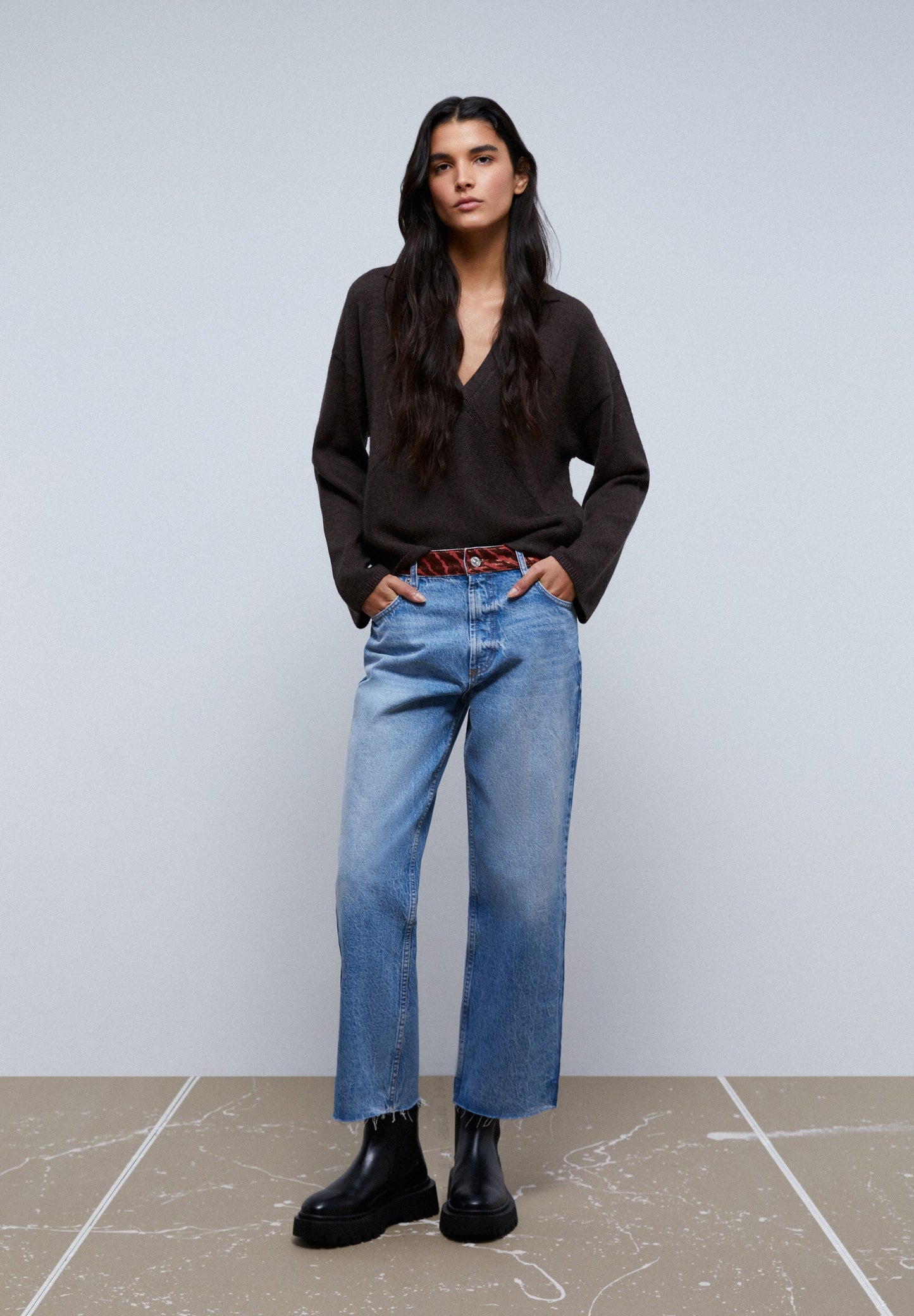 JEANS WITH ZEBRA PRINT