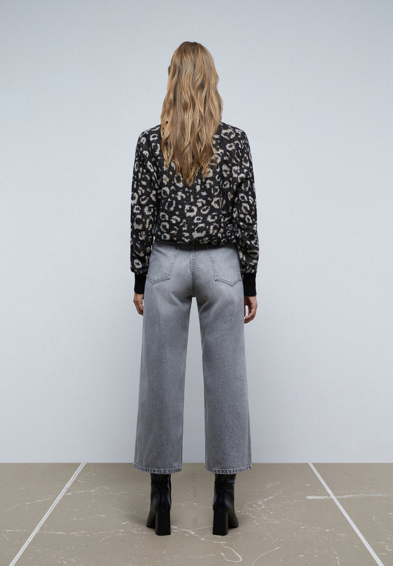 CULOTTE JEANS WITH STUDS
