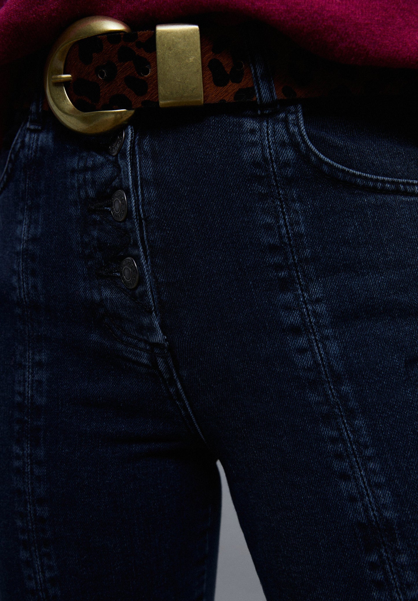 ANKLE FLARED SEAM JEANS