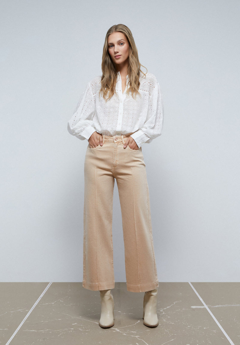 CULOTTE JEANS WITH SEAMS