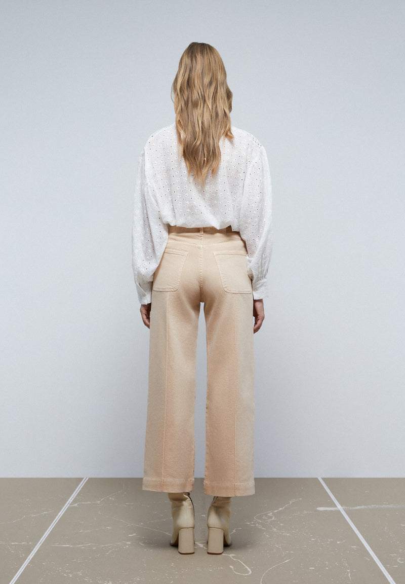CULOTTE JEANS WITH SEAMS