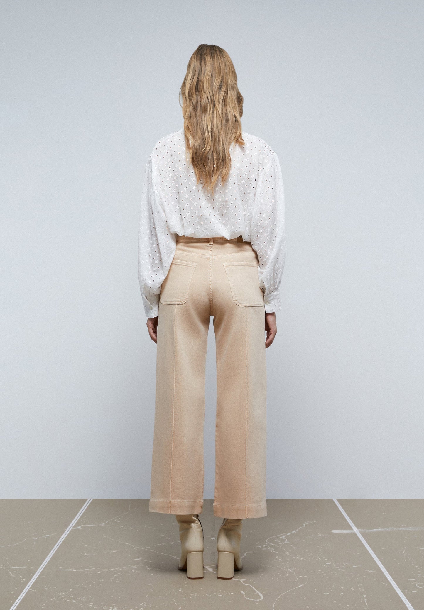 CULOTTE JEANS WITH SEAMS