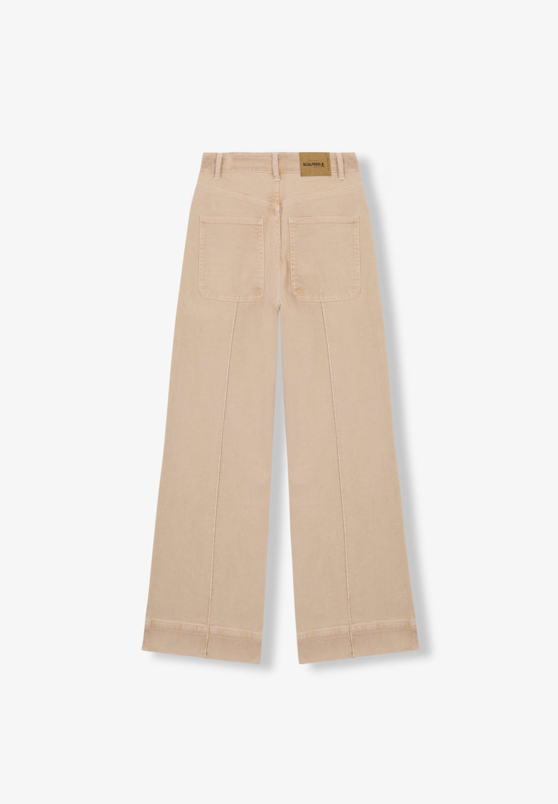 CULOTTE JEANS WITH SEAMS