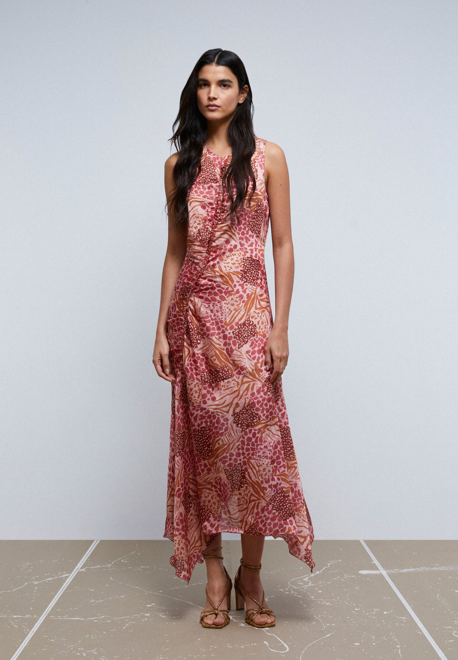 ANIMAL PRINT A-LINE DRESS