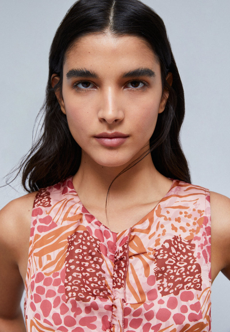ANIMAL PRINT A-LINE DRESS