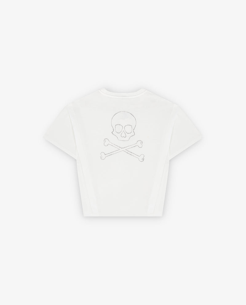 T-SHIRT WITH CRISTAL SKULL ON BACK