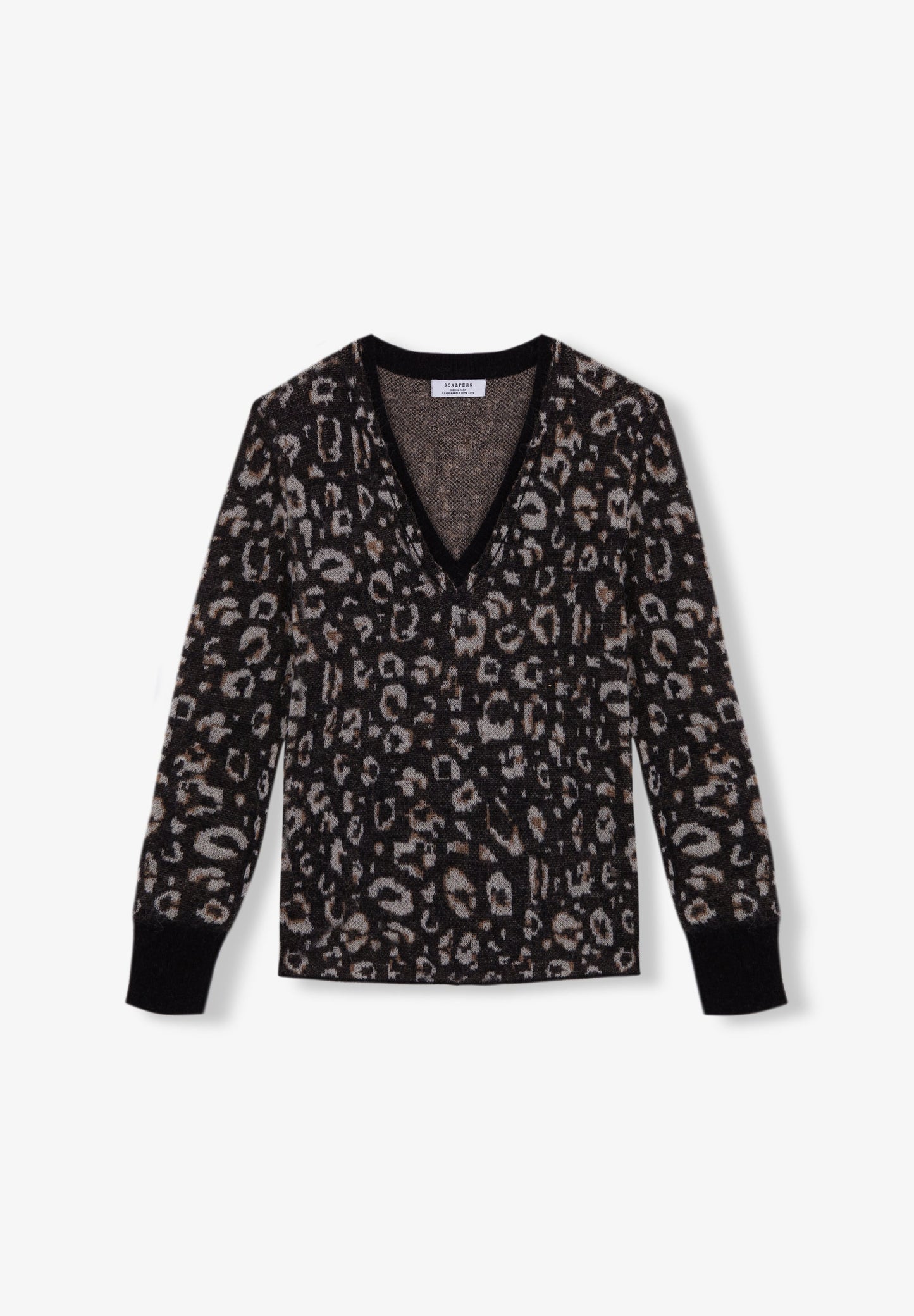 ANIMAL PRINT KNIT SWEATER