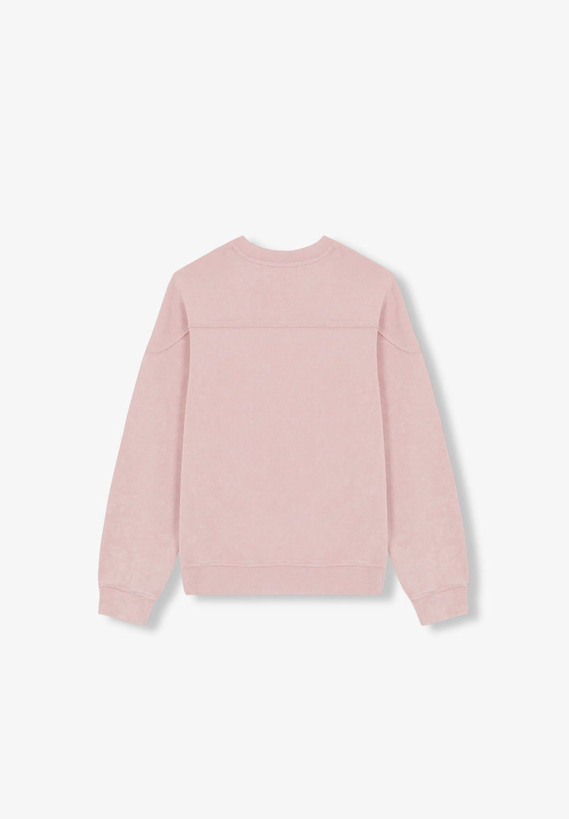 FADED SWEATSHIRT WITH EMBROIDERED LOGO