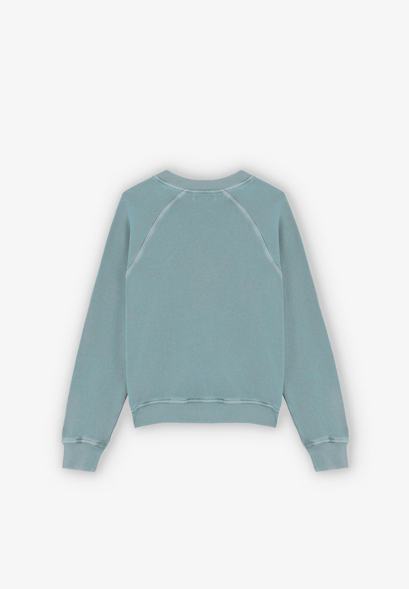 BUTTONED NECK SWEATSHIRT
