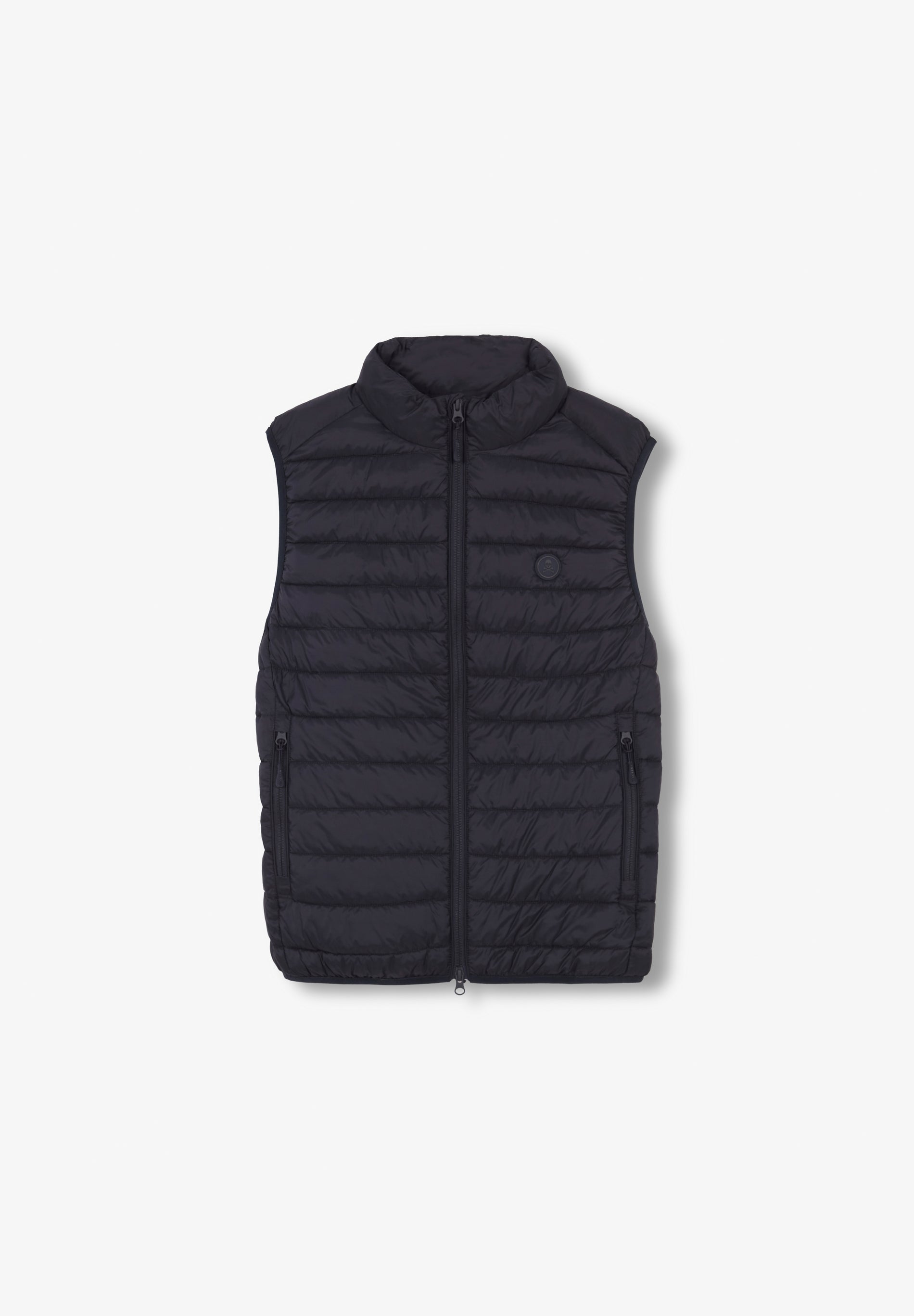PUFFER VEST WITH Scalpers SKULL ROW –