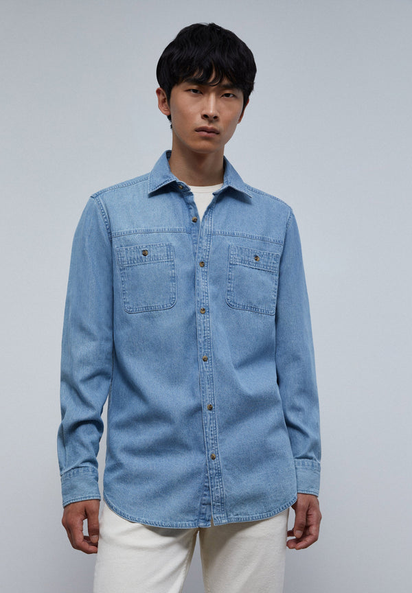 DENIM SHIRT WITH POCKETS