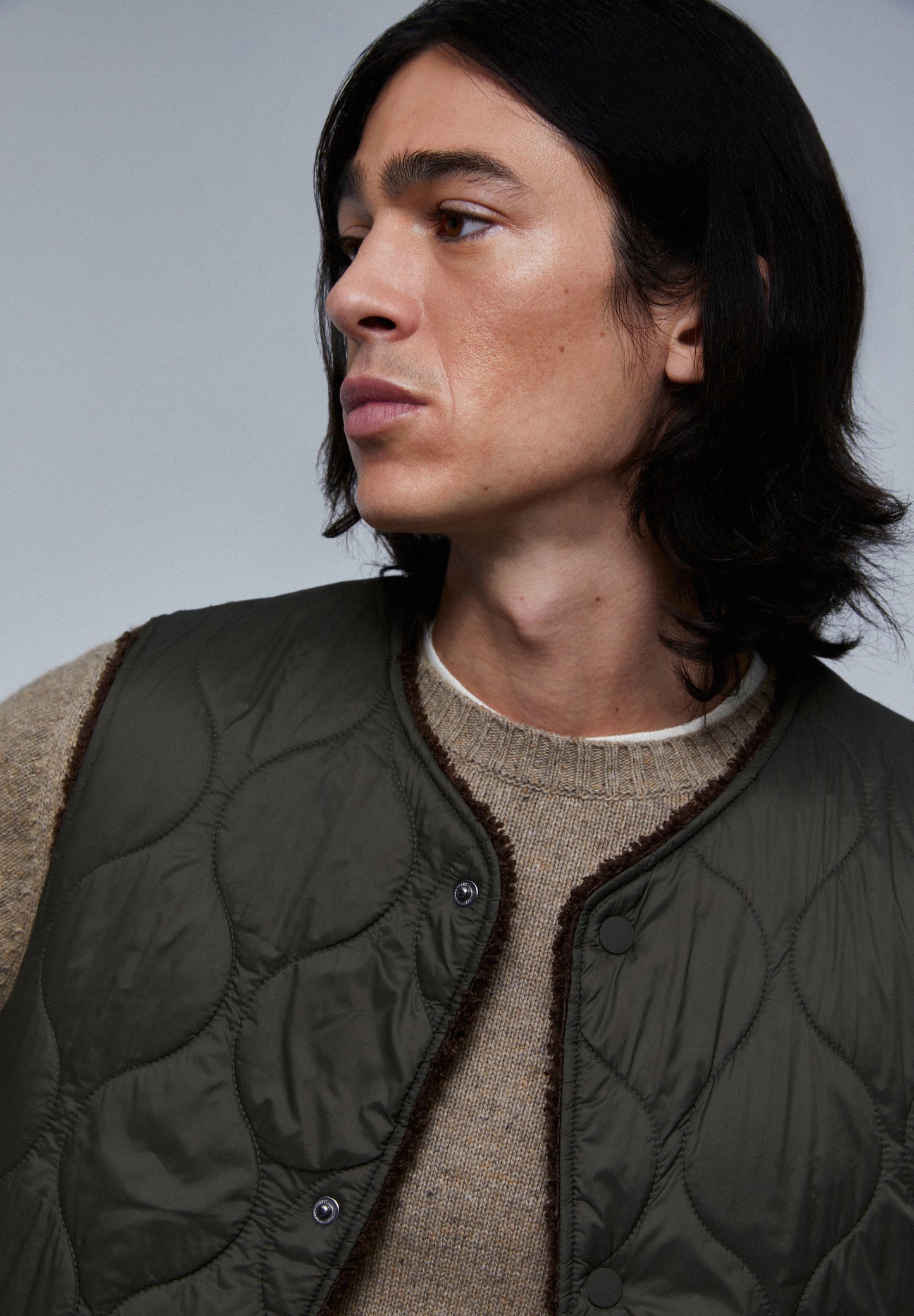 PREMIUM PUFFER VEST WITH SHEARLING LINING