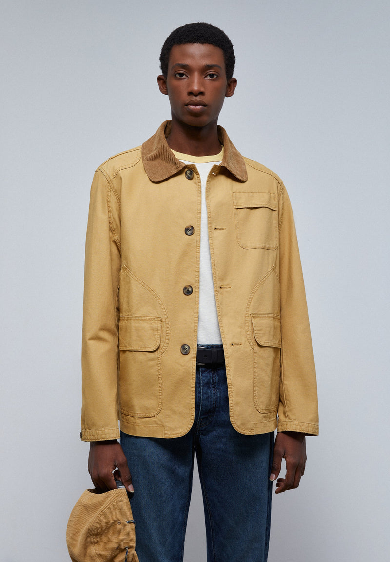 PREMIUM CONTRAST JACKET WITH CORDUROY COLLAR