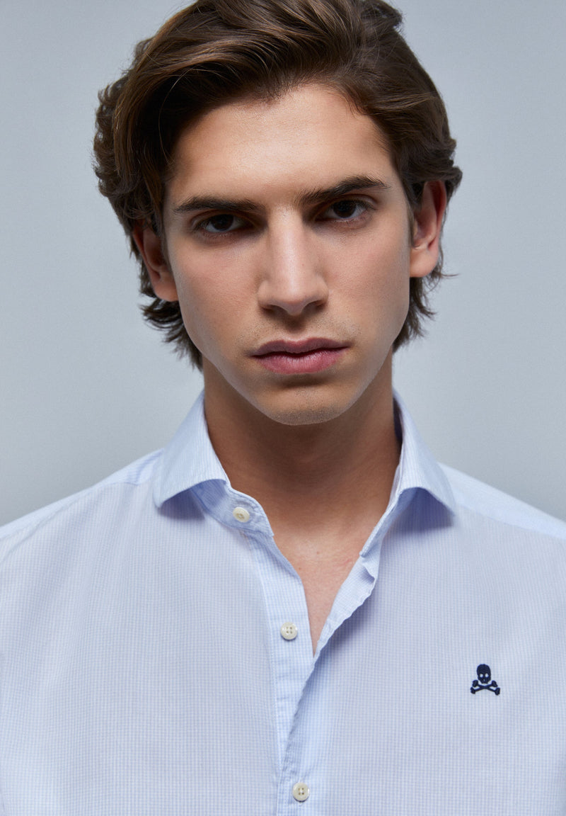 CONTRAST SKULL SHIRT