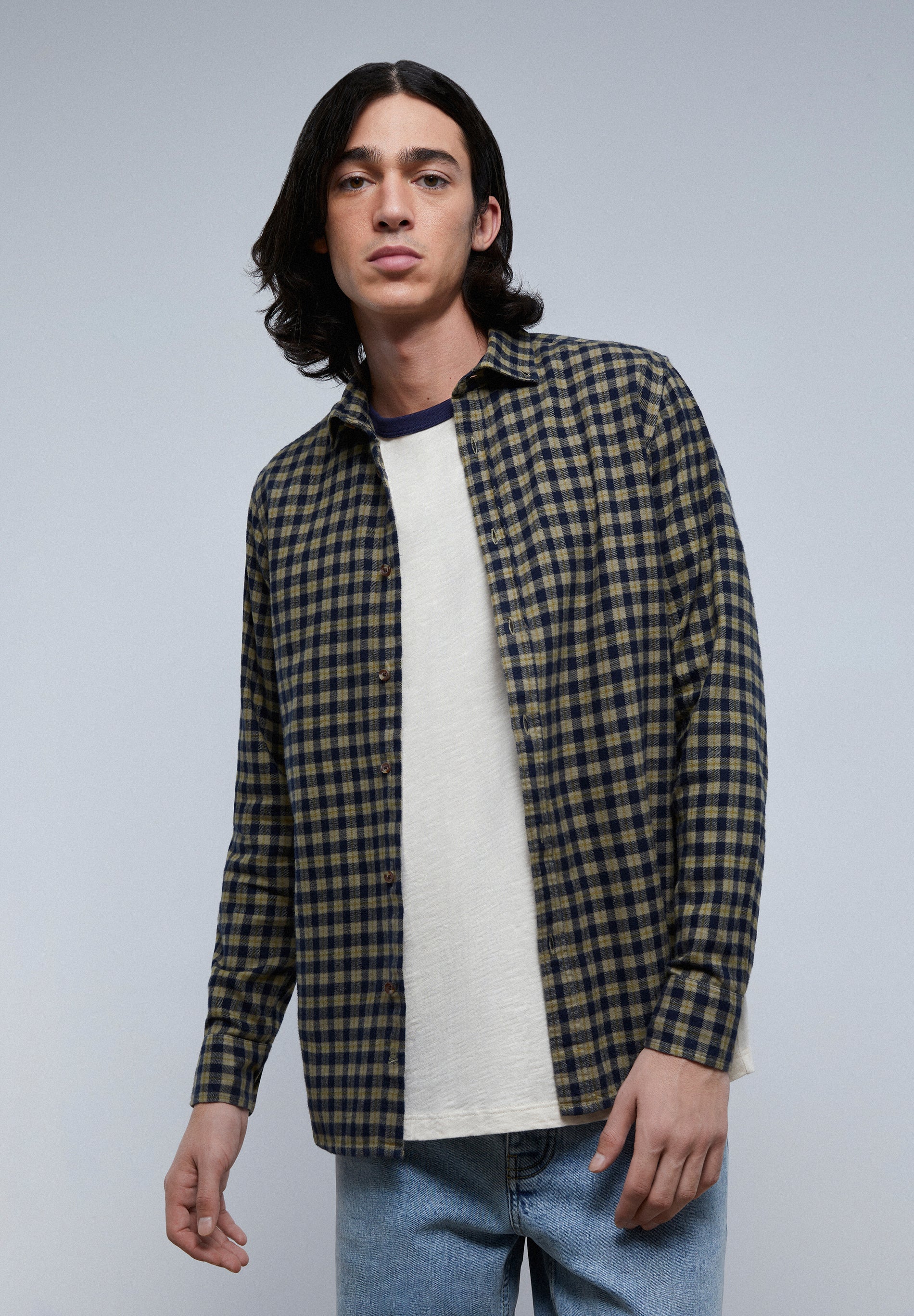 TARTAN SHIRT WITH A BUTTON-DOWN COLLAR