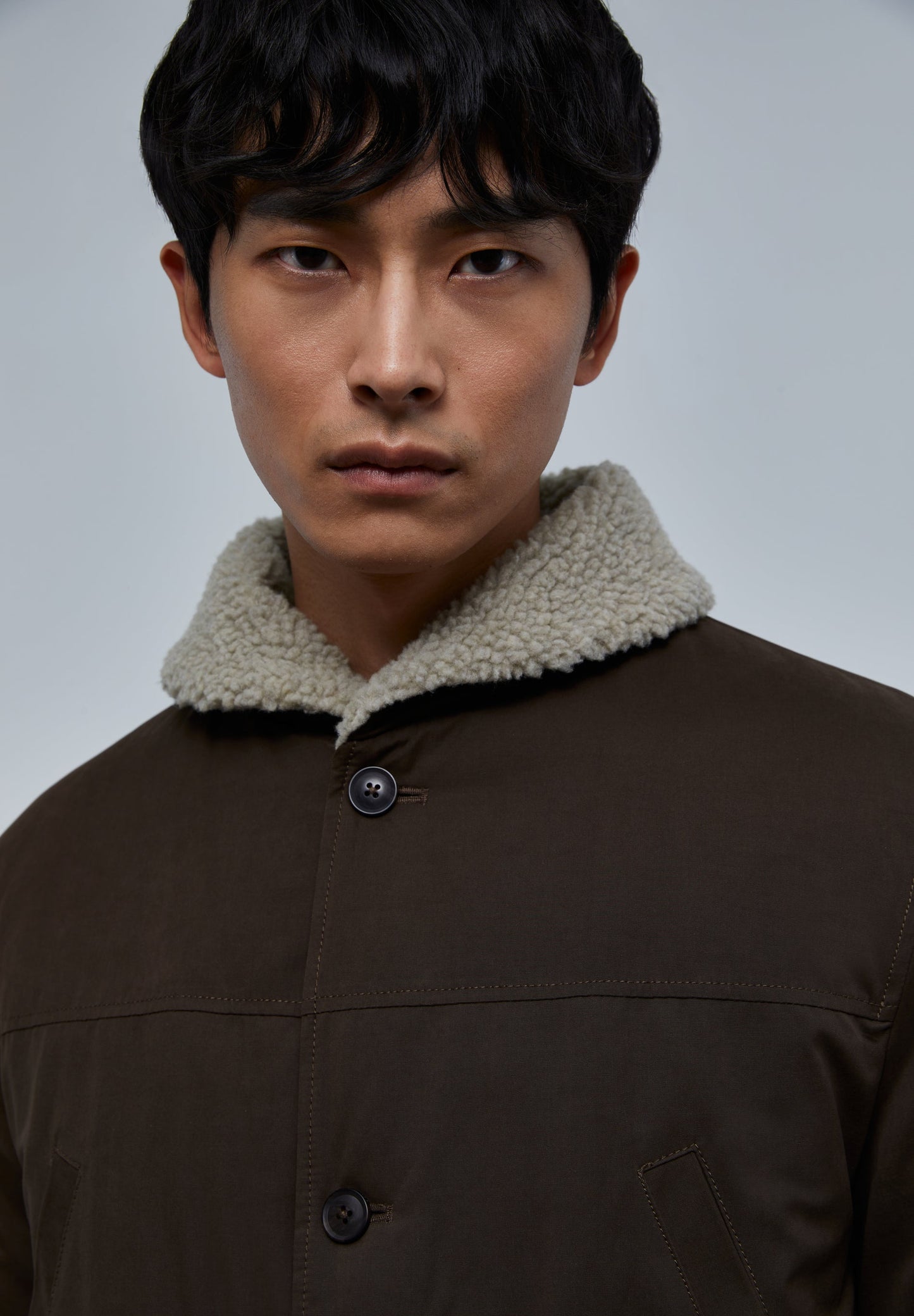 SOFT TOUCH CARDIGAN WITH SHEARLING COLLAR