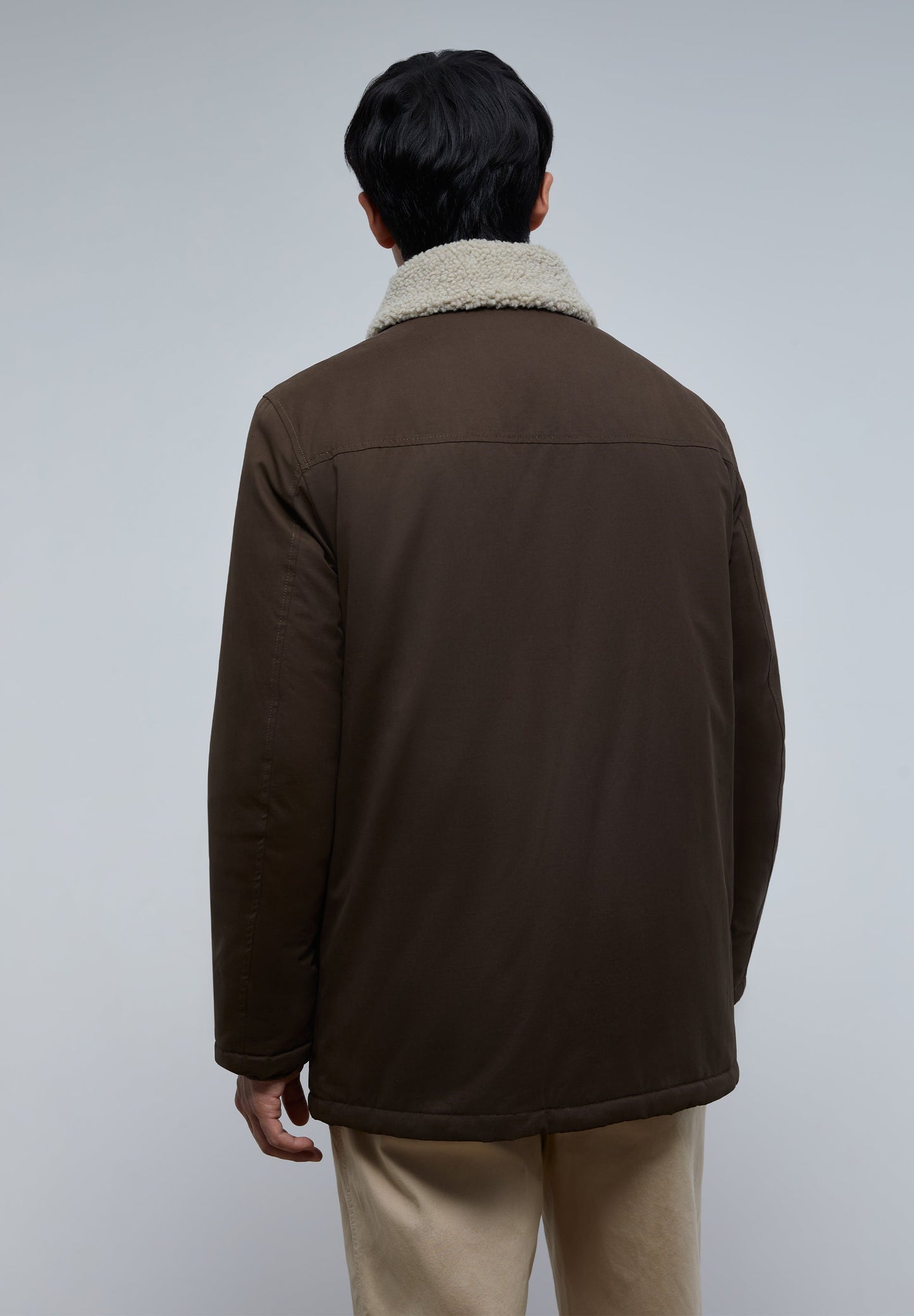 SOFT TOUCH CARDIGAN WITH SHEARLING COLLAR