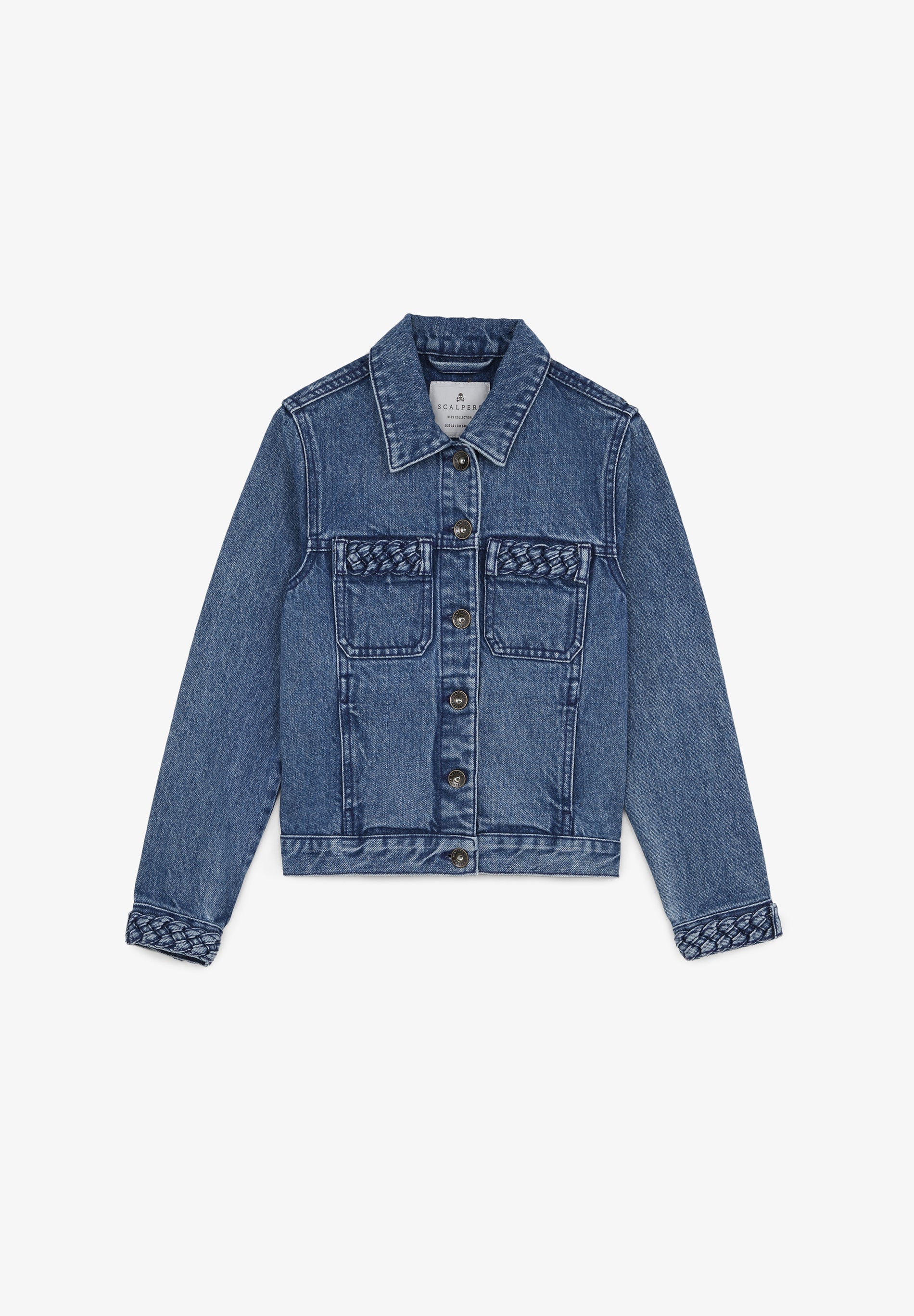 DENIM JACKET WITH BRAIDED DETAILS