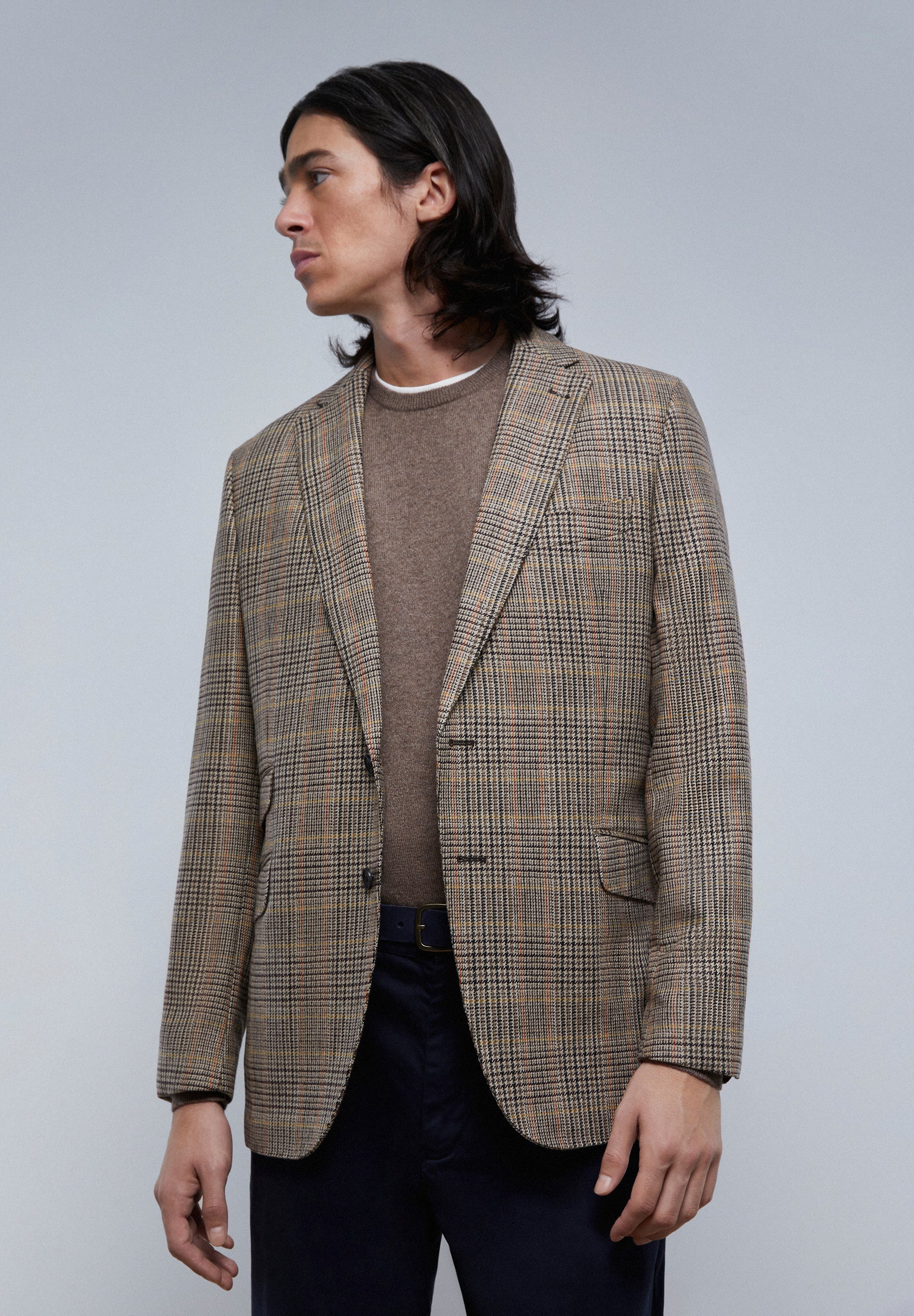 CHECKED BLAZER