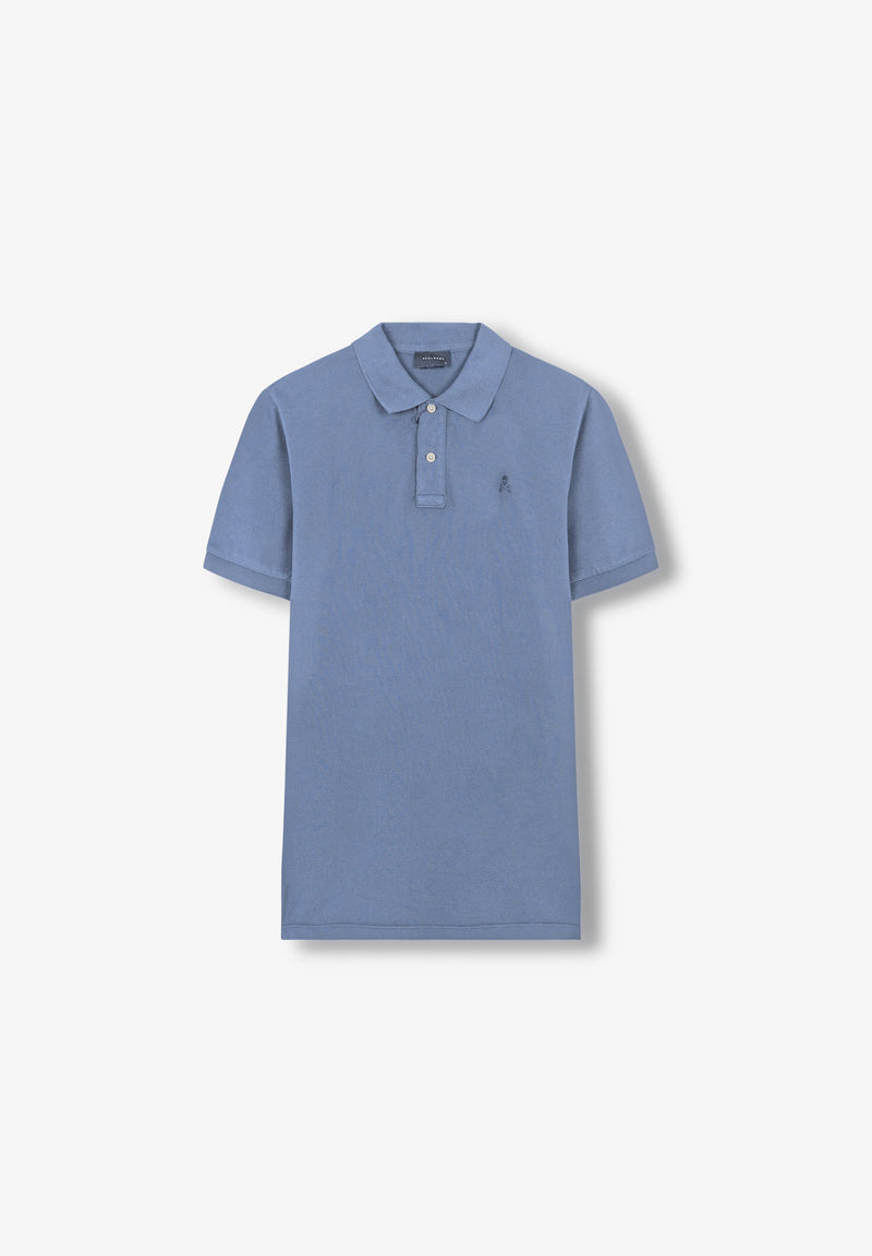 BASIC POLO SHIRT WITH SKULL DETAIL