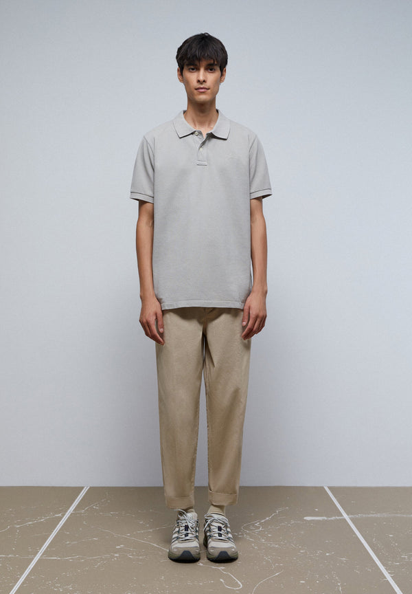 BASIC POLO SHIRT WITH SKULL DETAIL