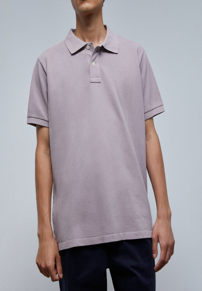 BASIC POLO SHIRT WITH SKULL DETAIL