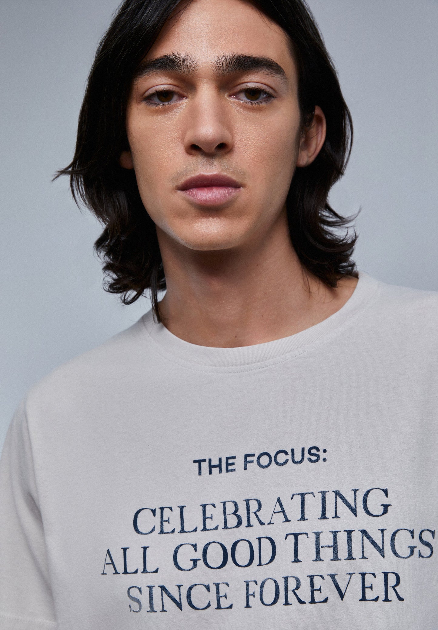 T-SHIRT WITH SLOGAN PRINT ON THE FRONT