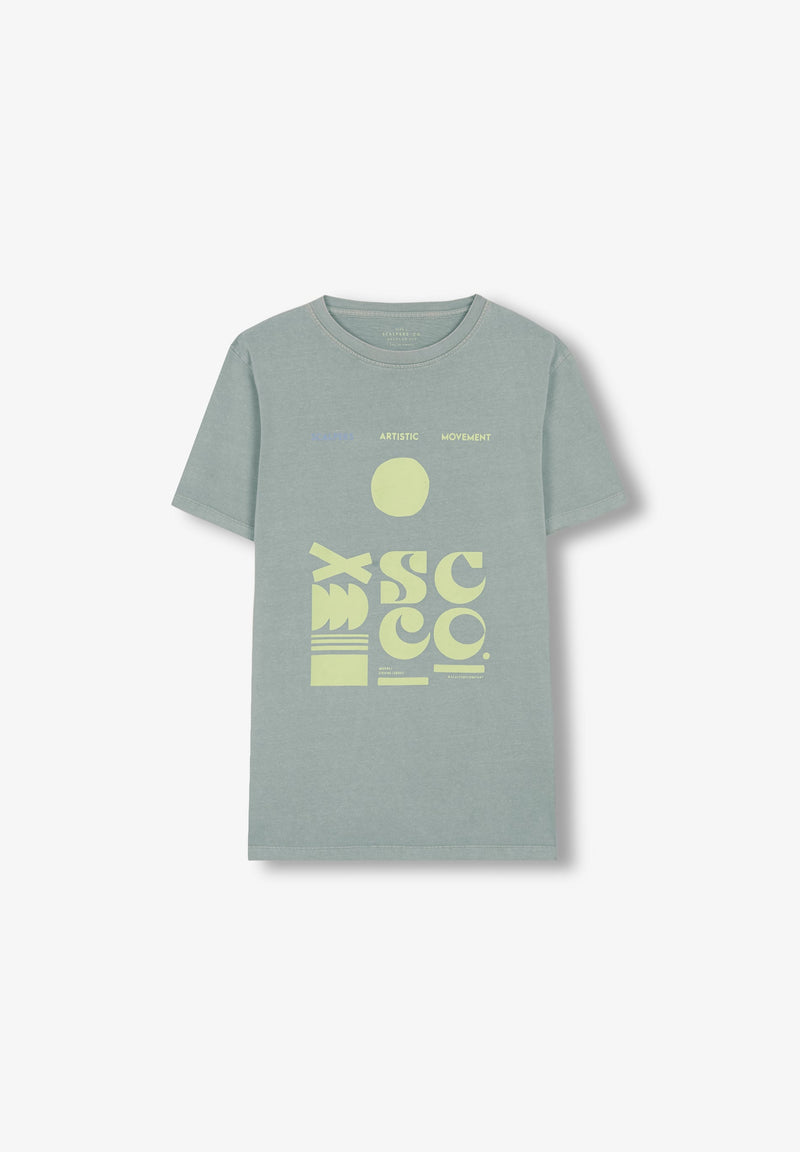 FADED T-SHIRT WITH FRONT PRINT