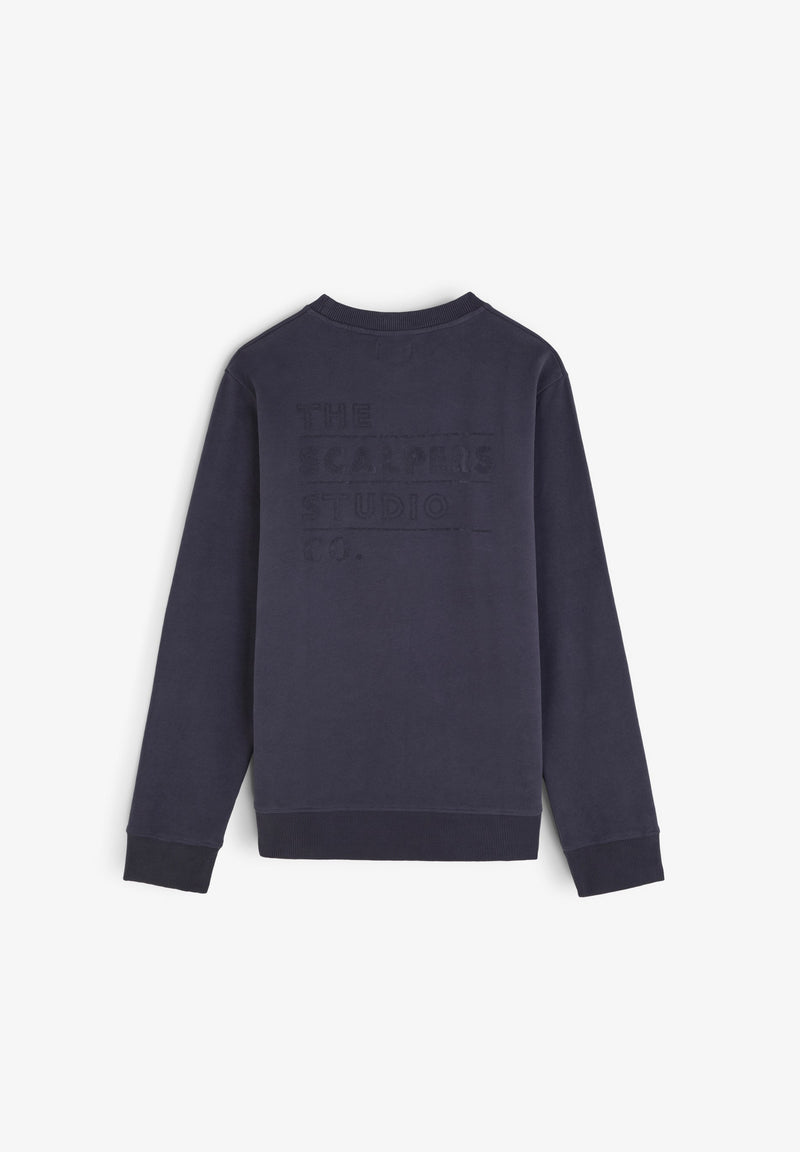 SWEATSHIRT WITH FLOCKED LOGO