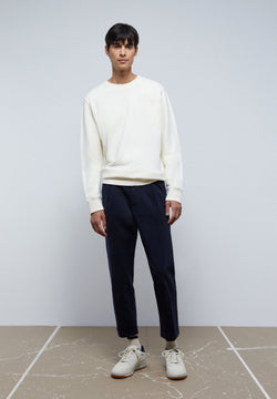 SWEATSHIRT WITH FLOCKED LOGO