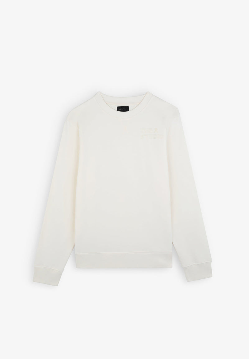 SWEATSHIRT WITH FLOCKED LOGO