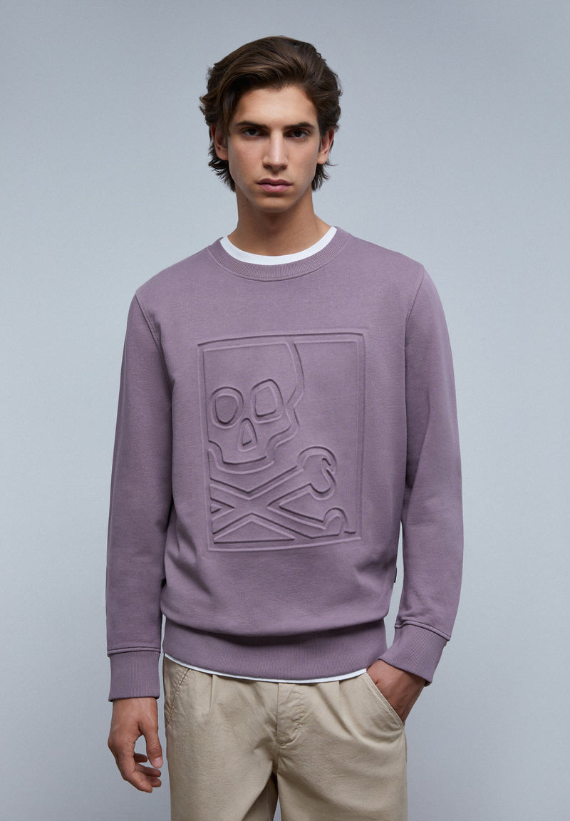 SWEATSHIRT WITH RELIEF SKULL
