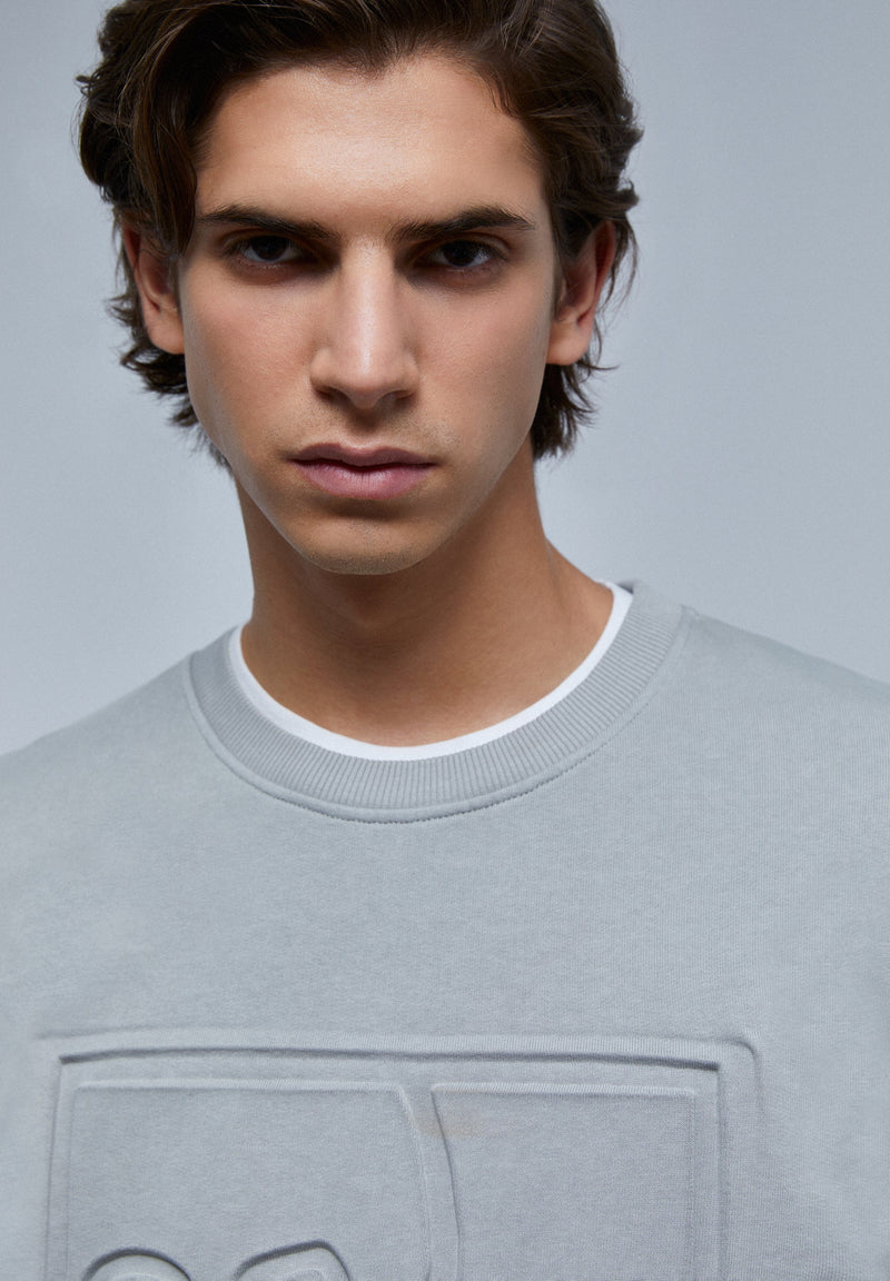 SWEATSHIRT WITH RELIEF SKULL