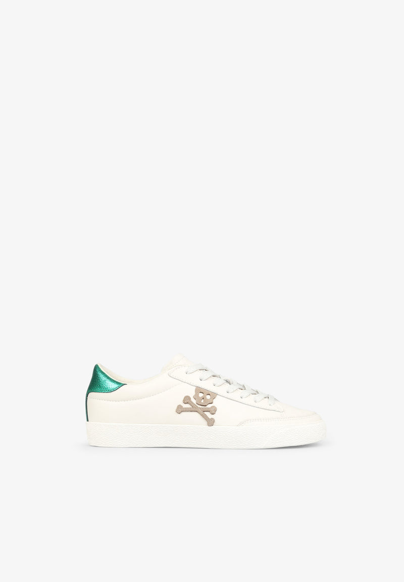 LOW TOP SNEAKERS WITH METALLIC DETAILS
