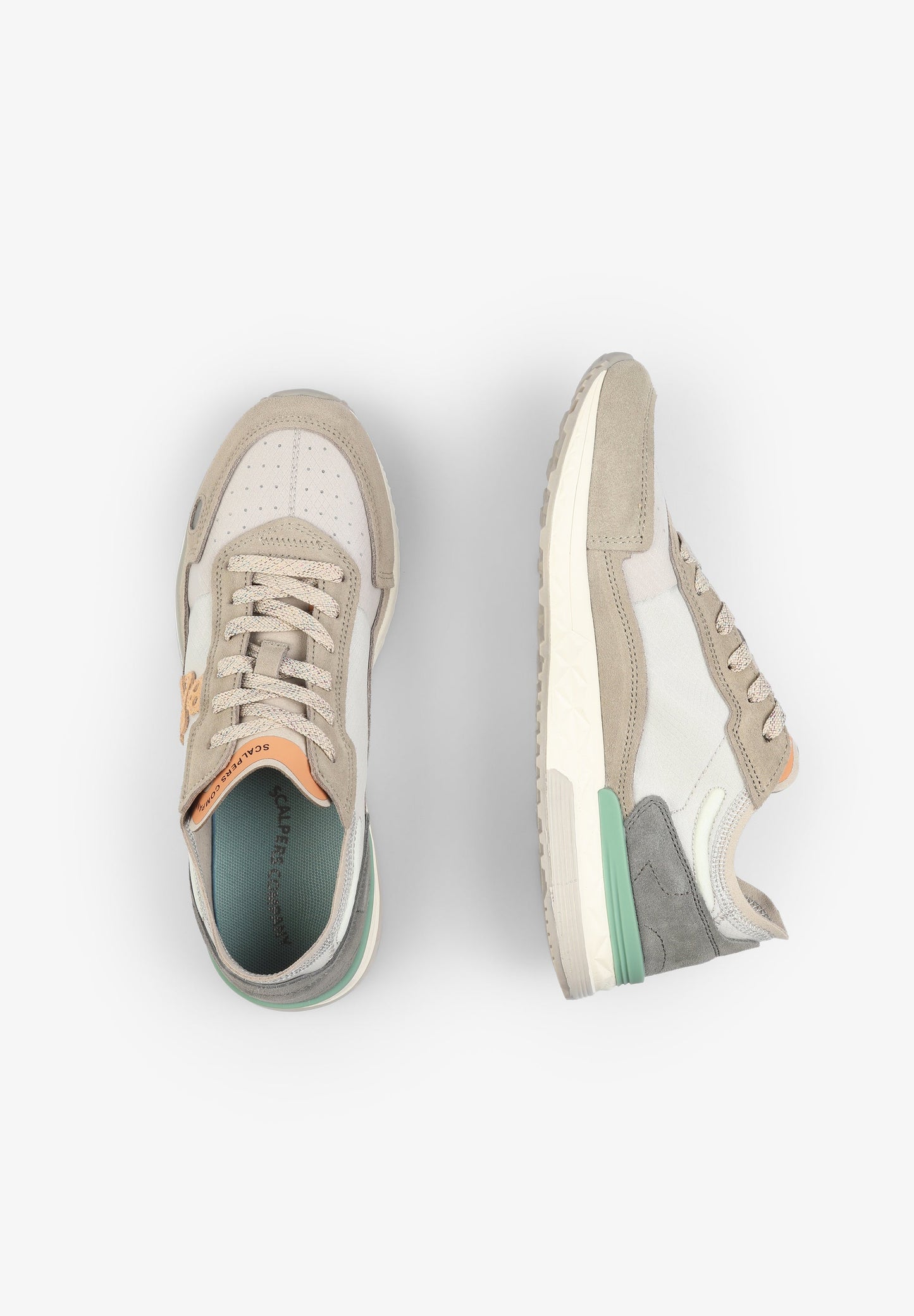 THREE-TONE SUEDE SNEAKERS