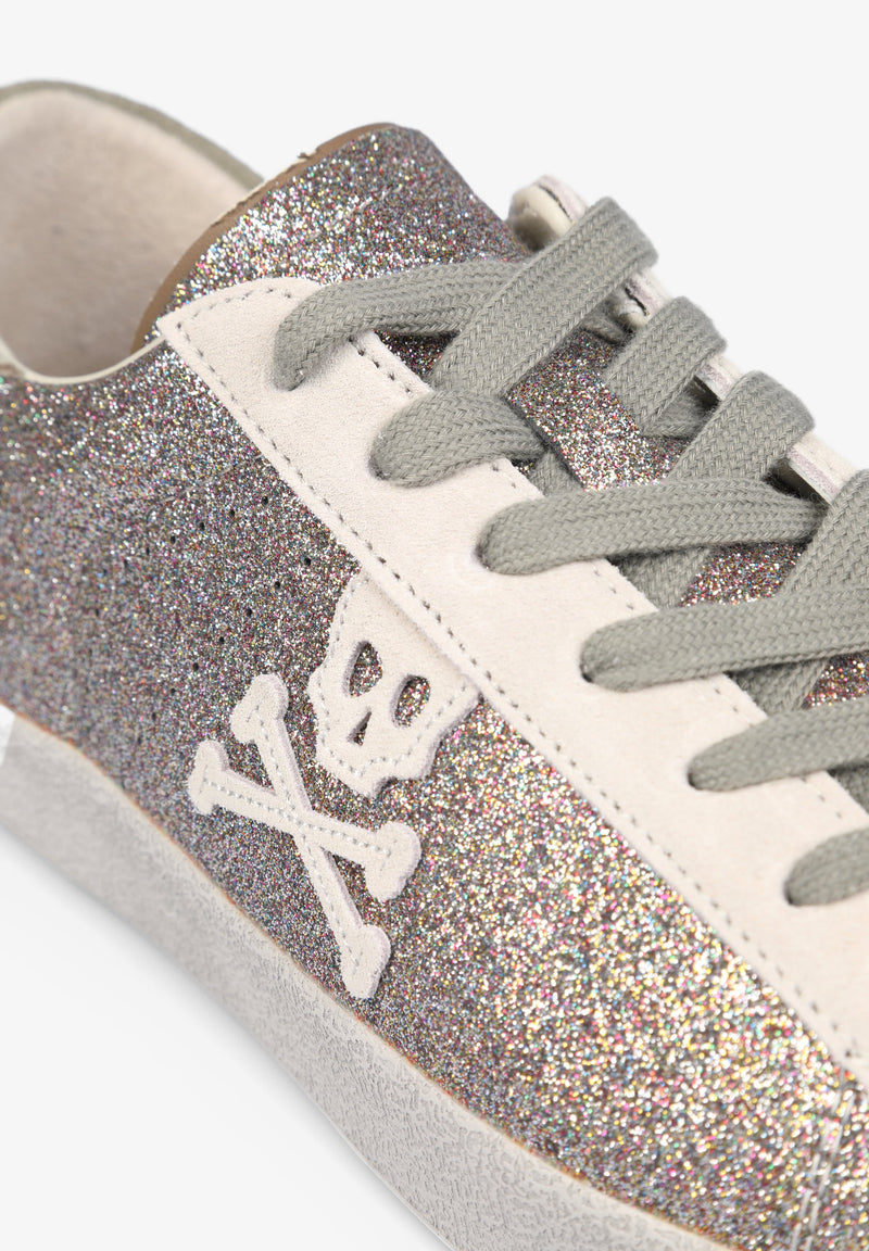 LOW TOP GLITTER SNEAKERS