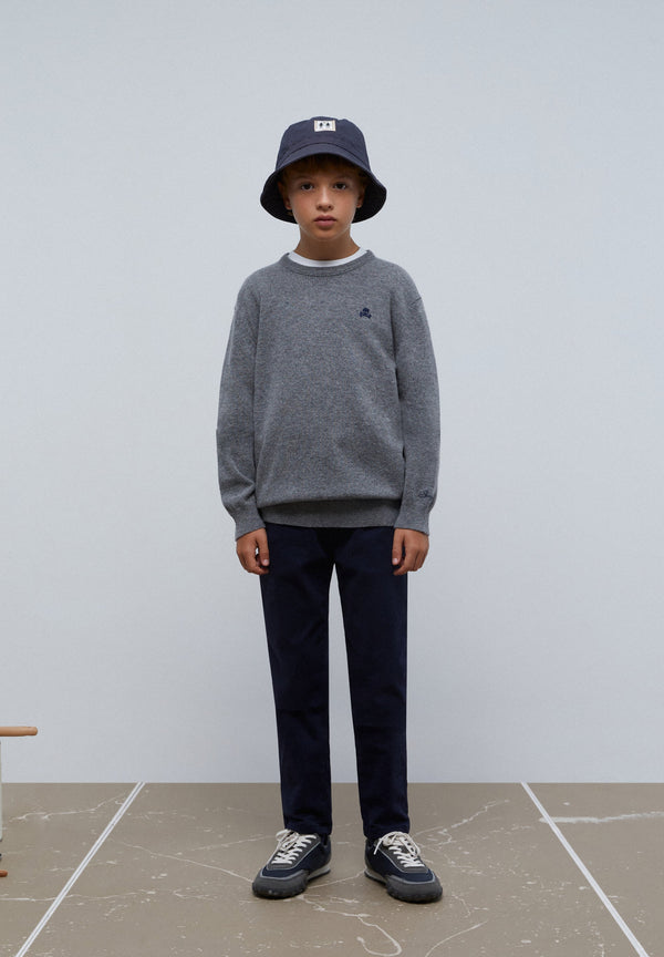 SKULL SWEATER WITH ELBOW PADS