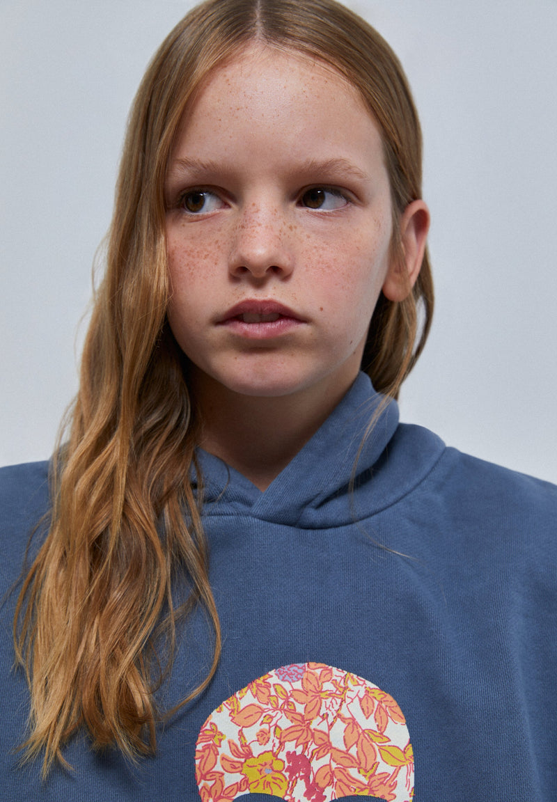 SKULL SWEATSHIRT WITH FLOWERS