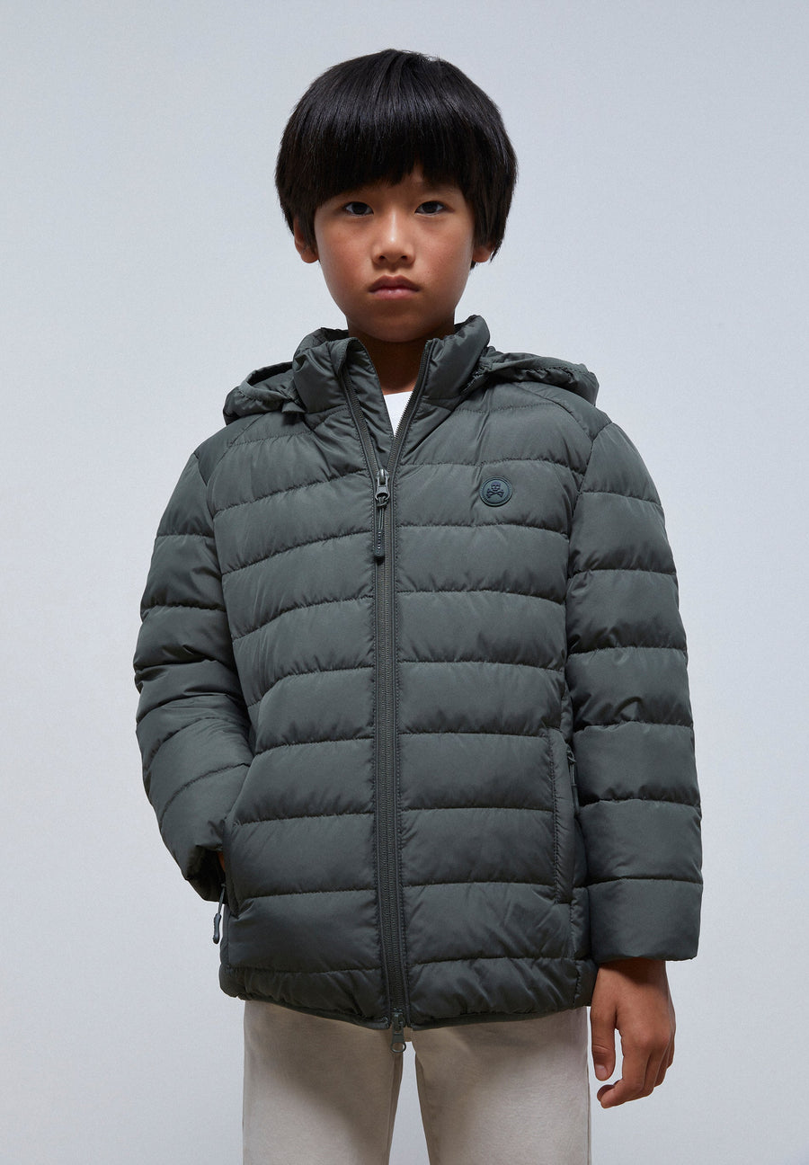 QUILTED JACKET WITH SKULL DETAIL