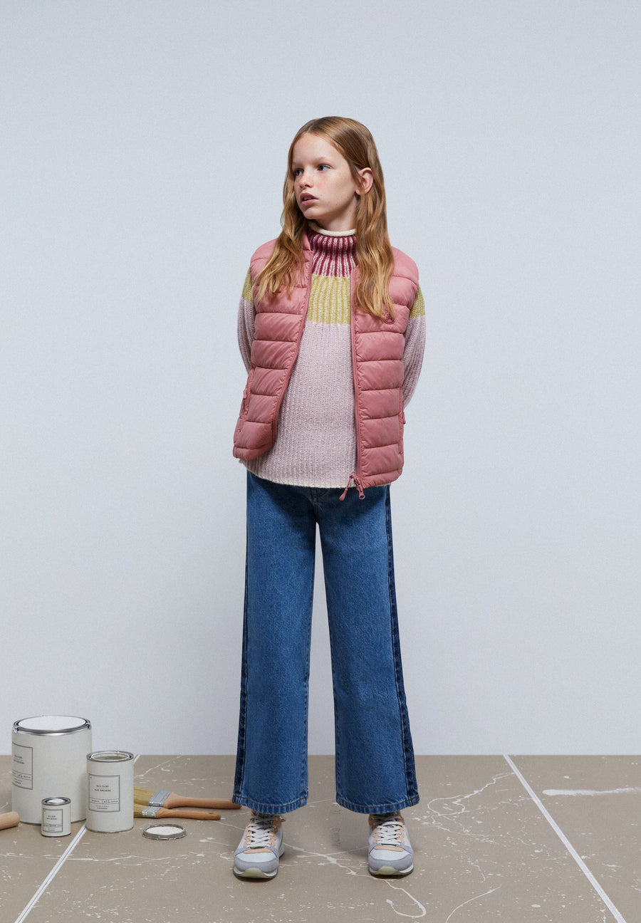 PUFFER VEST WITH SKULL